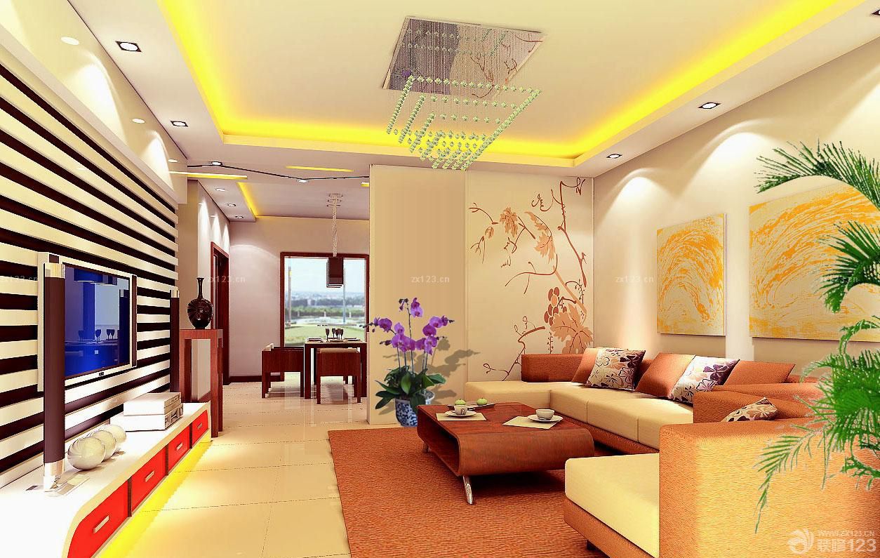 农村二层房屋餐厅客厅隔断设计效果图