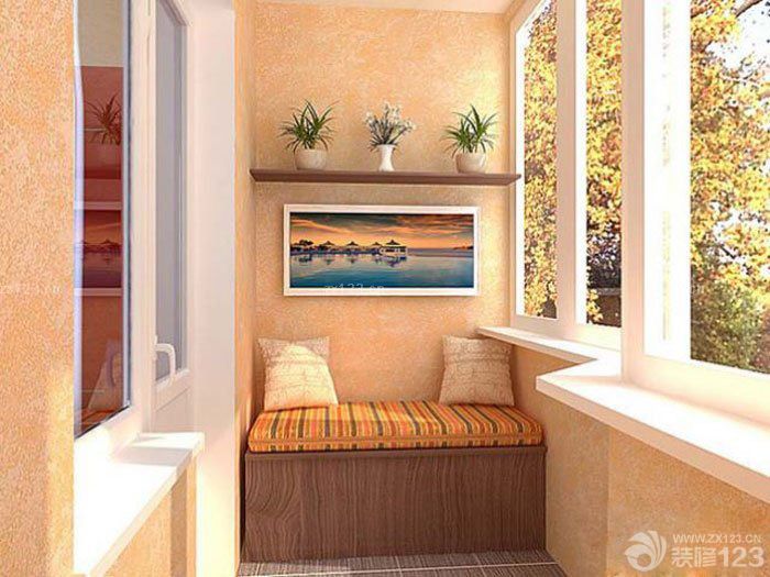 2025最新创意家装封闭式阳台效果图