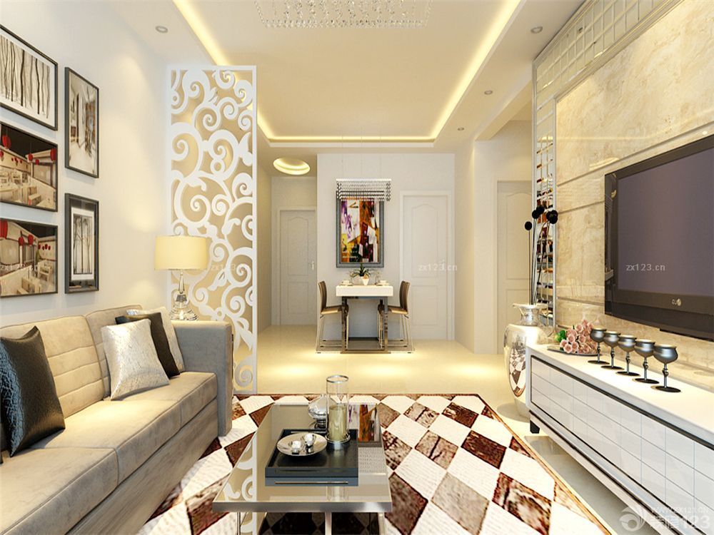 2025 客厅天花板灯带设计图片