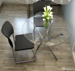 室内休闲区玻璃桌子装饰效果图欣赏