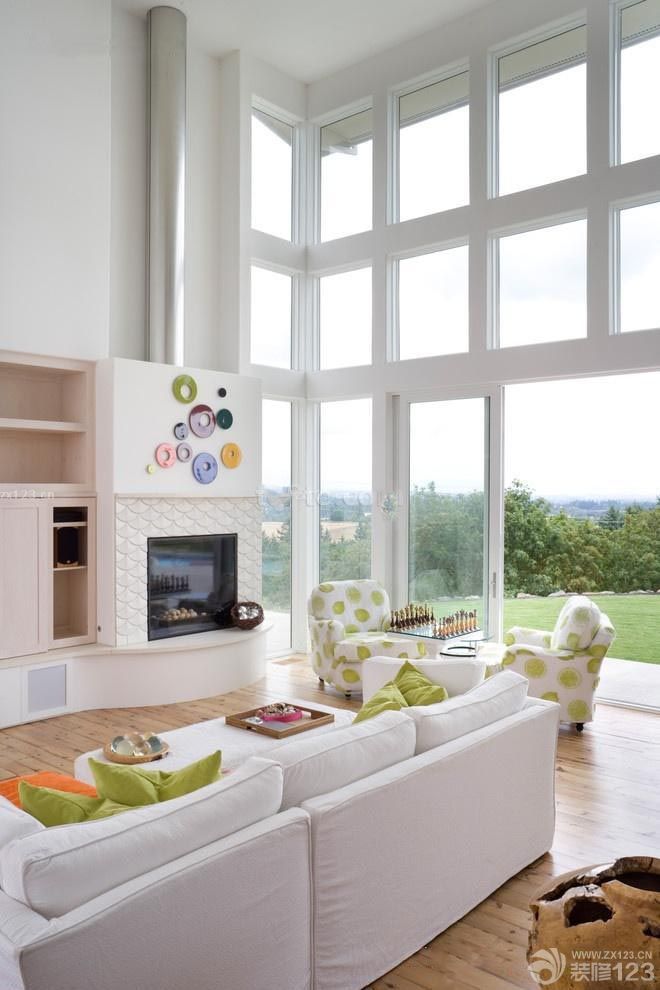 现代美式家具别墅智能门窗效果图