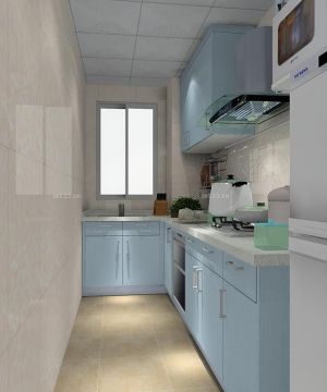 2023经典家居厨房蓝色橱柜设计图