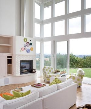 现代美式家具别墅智能门窗效果图