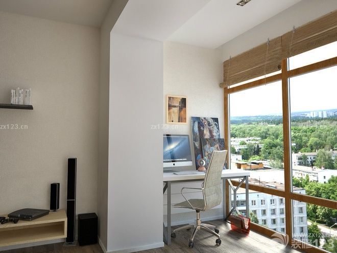 最新阳台书房吊顶设计效果图