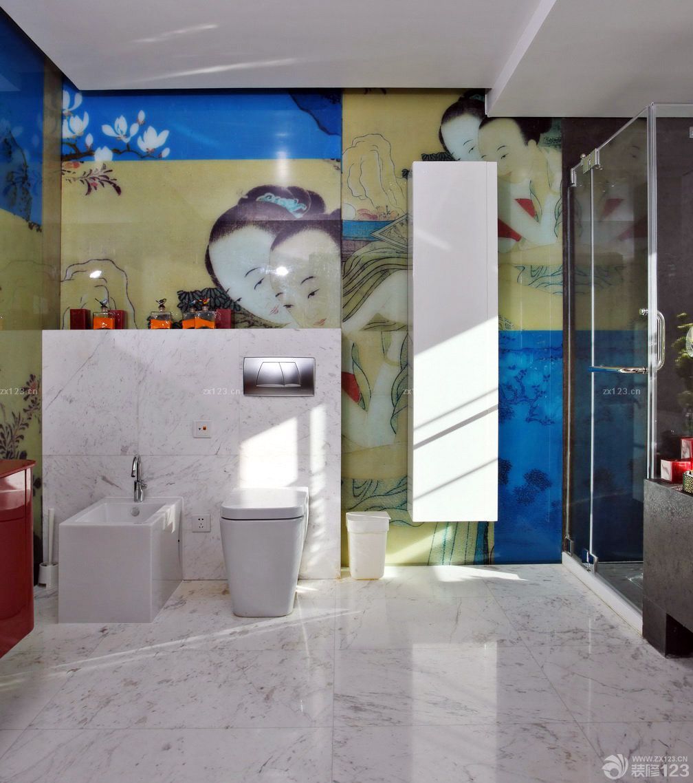 2025家庭卫生间手绘效果图片