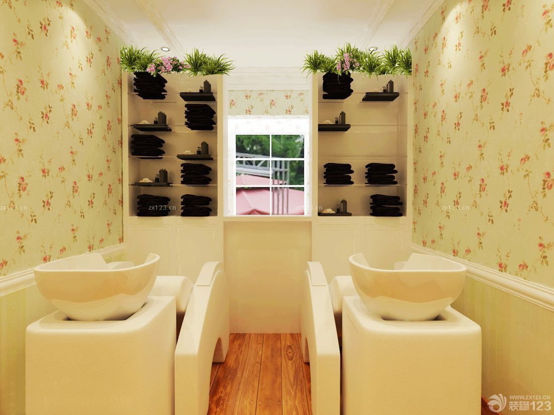 2025最新田园风格美发店装修设计图片