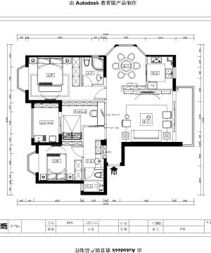 2023 三居室户型图设计