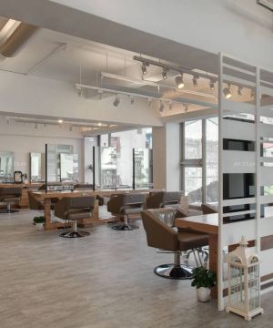 经典混搭风格美发店装修设计图片大全