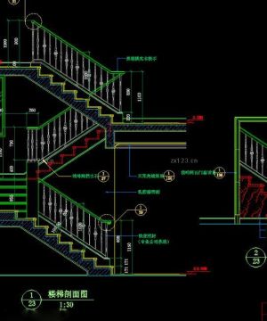 CAD楼梯平面图