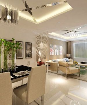 2025新房客厅地面白色地砖设计图片