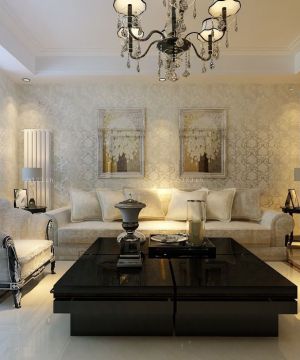 美式风格客厅兼书房装修效果图欣赏