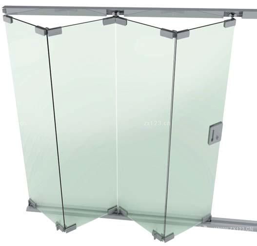 无框玻璃折叠门效果图