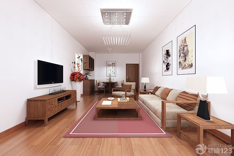 新中式风格家具摆放效果图片