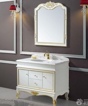 室内简欧风格整体浴室柜装修效果图片