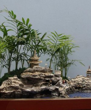 2025现代家装假山盆景装修图片