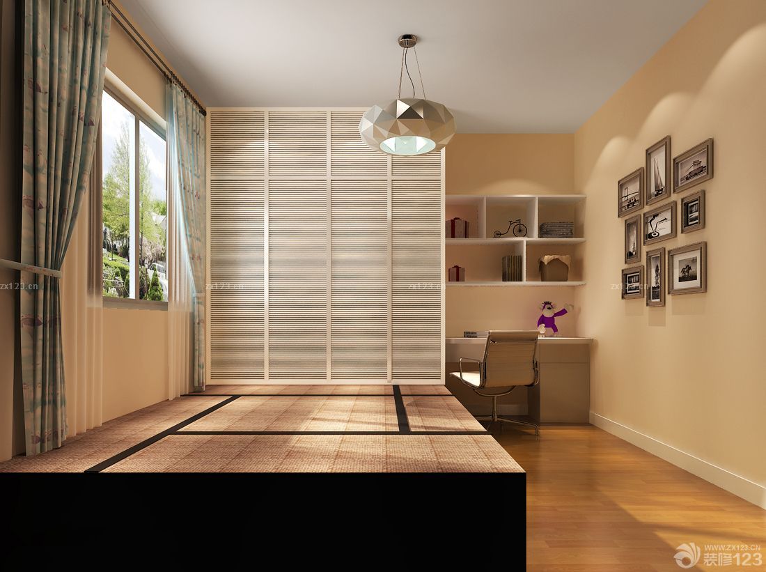 榻榻米卧室衣橱门效果图欣赏