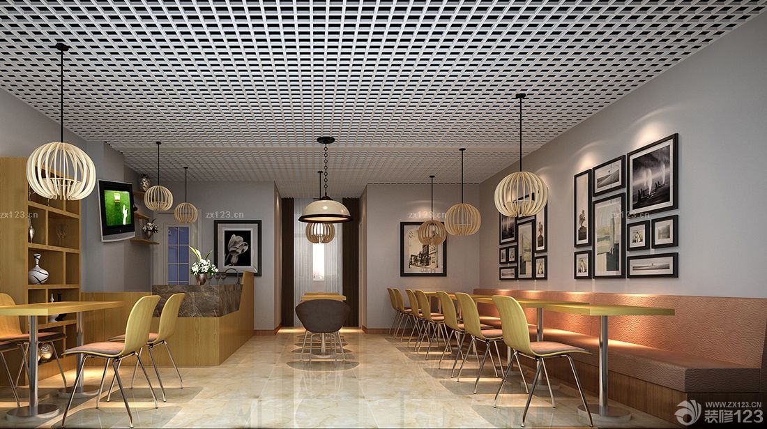 简约风格店面灯饰设计效果图片大全