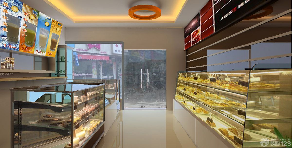最新蛋糕店简约风格店面装修案例