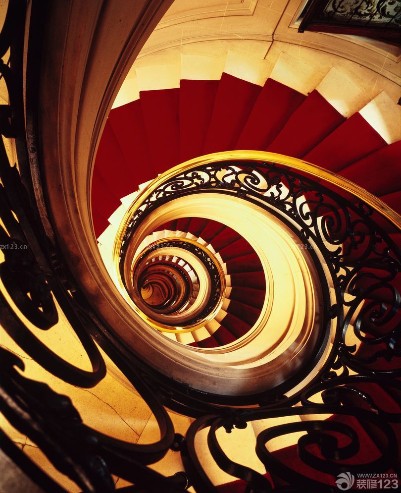简欧风格螺旋楼梯设计图片大全