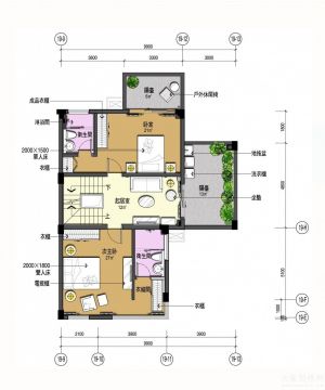 最新东南亚风格农村单层别墅户型图