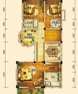 2023现代风格农村单层别墅户型图