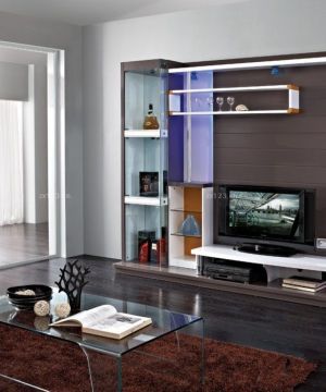 美式现代客厅组合电视柜效果图片大全
