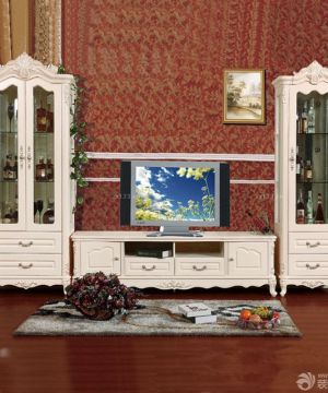 美式古典实木组合电视柜家具图片