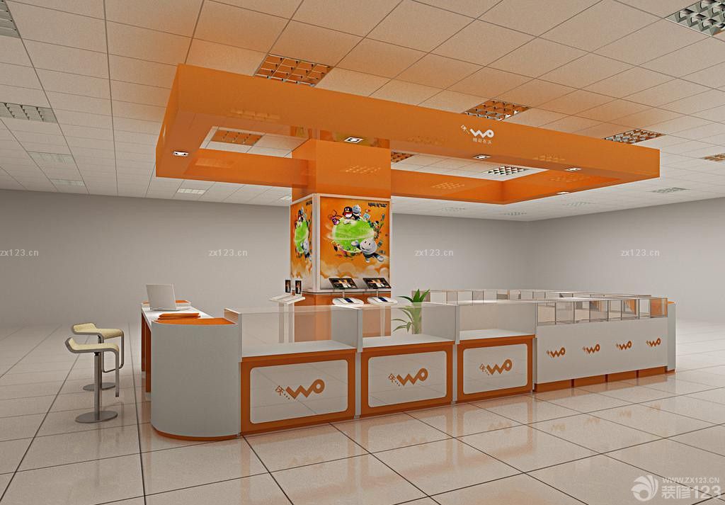 经典店面玻璃柜台装饰设计效果图