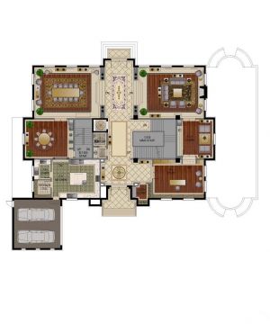2025经典460平米欧式风格别墅户型图
