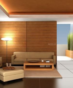 2023最新日式风格客厅棕色地砖装修效果图欣赏