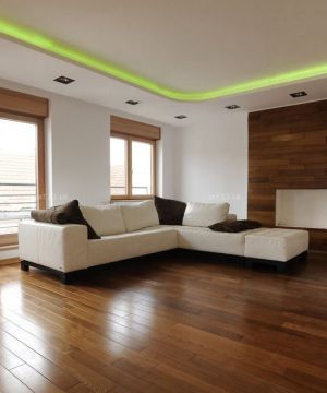 极简主义日式客厅棕色地砖装修效果图欣赏