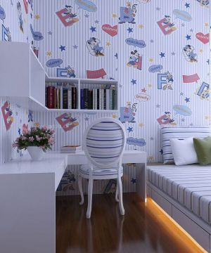 儿童超小卧室家装墙纸设计效果图