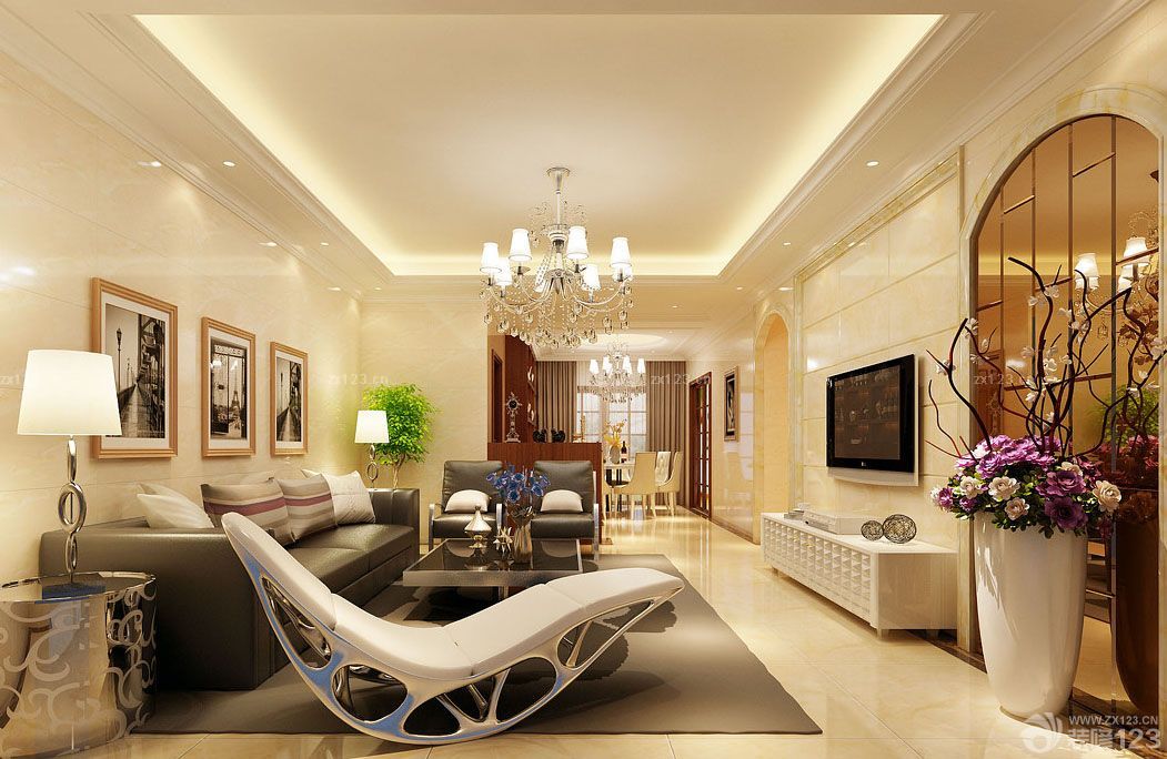 100平米房屋客厅电视柜设计效果图欣赏