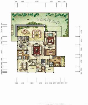 2023混搭风格度假别墅平面户型图