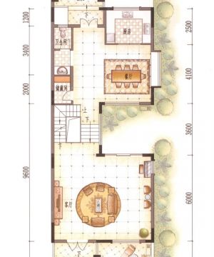 2023田园风格度假别墅平面户型图