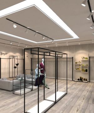 2025时尚服装店简约风格店面设计效果图