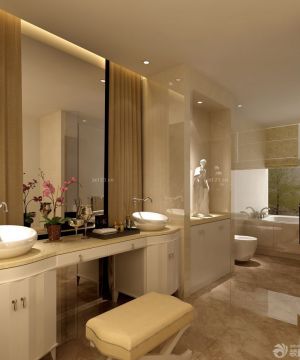 欧式一室一厅卫生间设计装修设计效果图欣赏