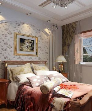2023欧式一室一厅床头背景墙装修设计图