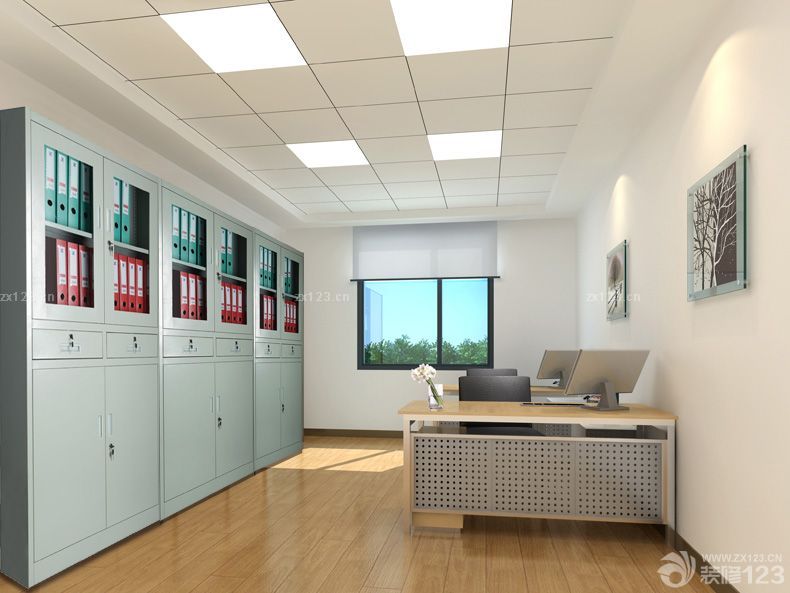 办公室室内铁皮柜设计效果图欣赏
