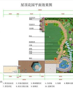 别墅屋顶花园平面图设计