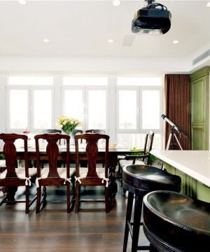 2023最新美式风格家居厨房吧台设计效果图片
