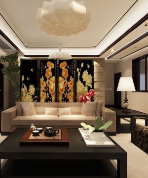 2023新中式家具异型沙发装修效果图欣赏