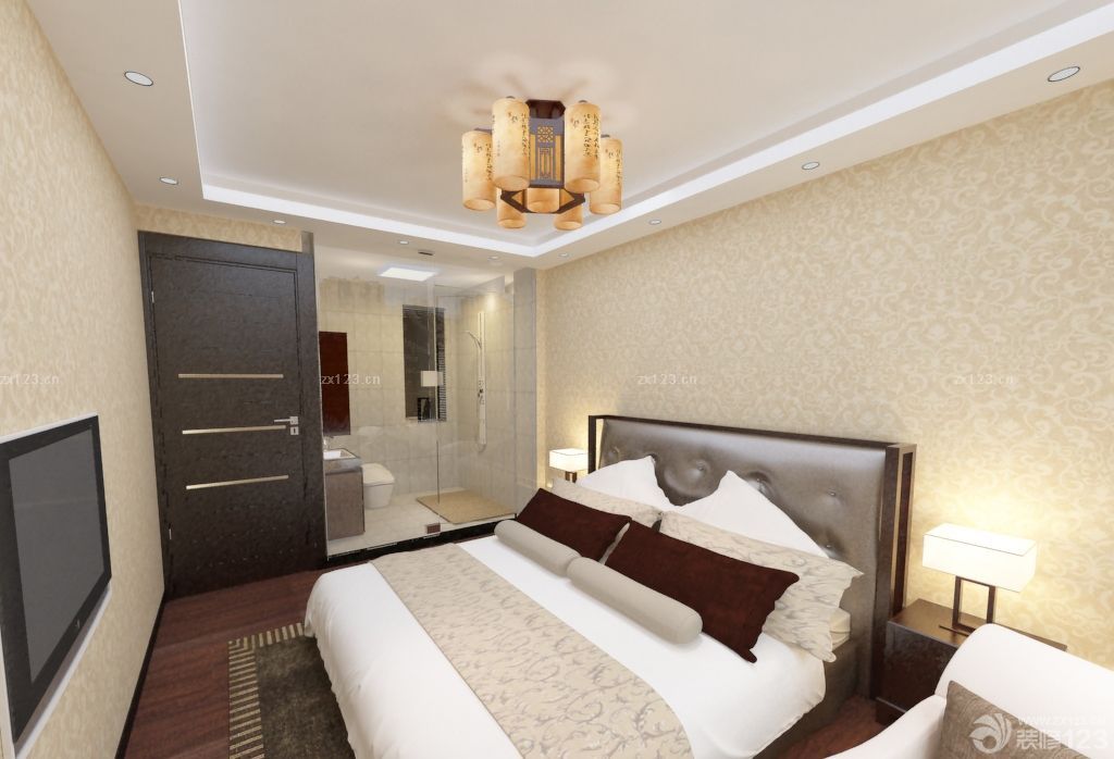 快捷酒店客房玻璃幕墙隔断设计图片欣赏