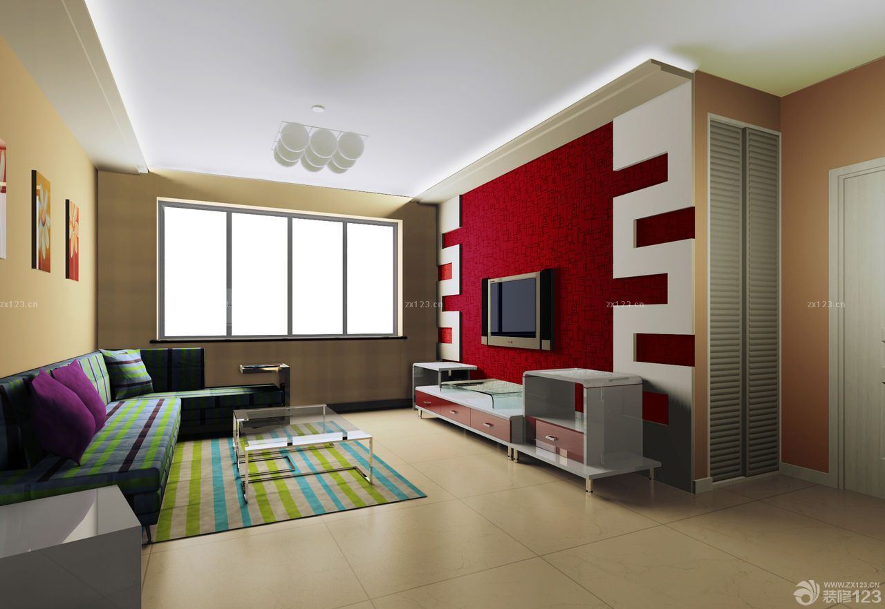 经典家装客厅电视柜设计效果图