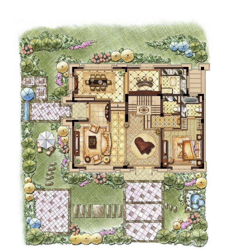 2025欧式风格花园洋房户型图片