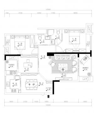 2023最新三居室户型图设计