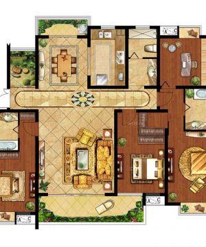2023最新花园洋房三室两厅户型图