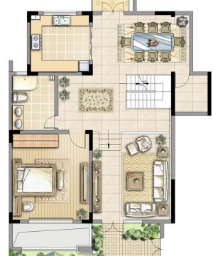 2023花园洋房一室两厅户型图