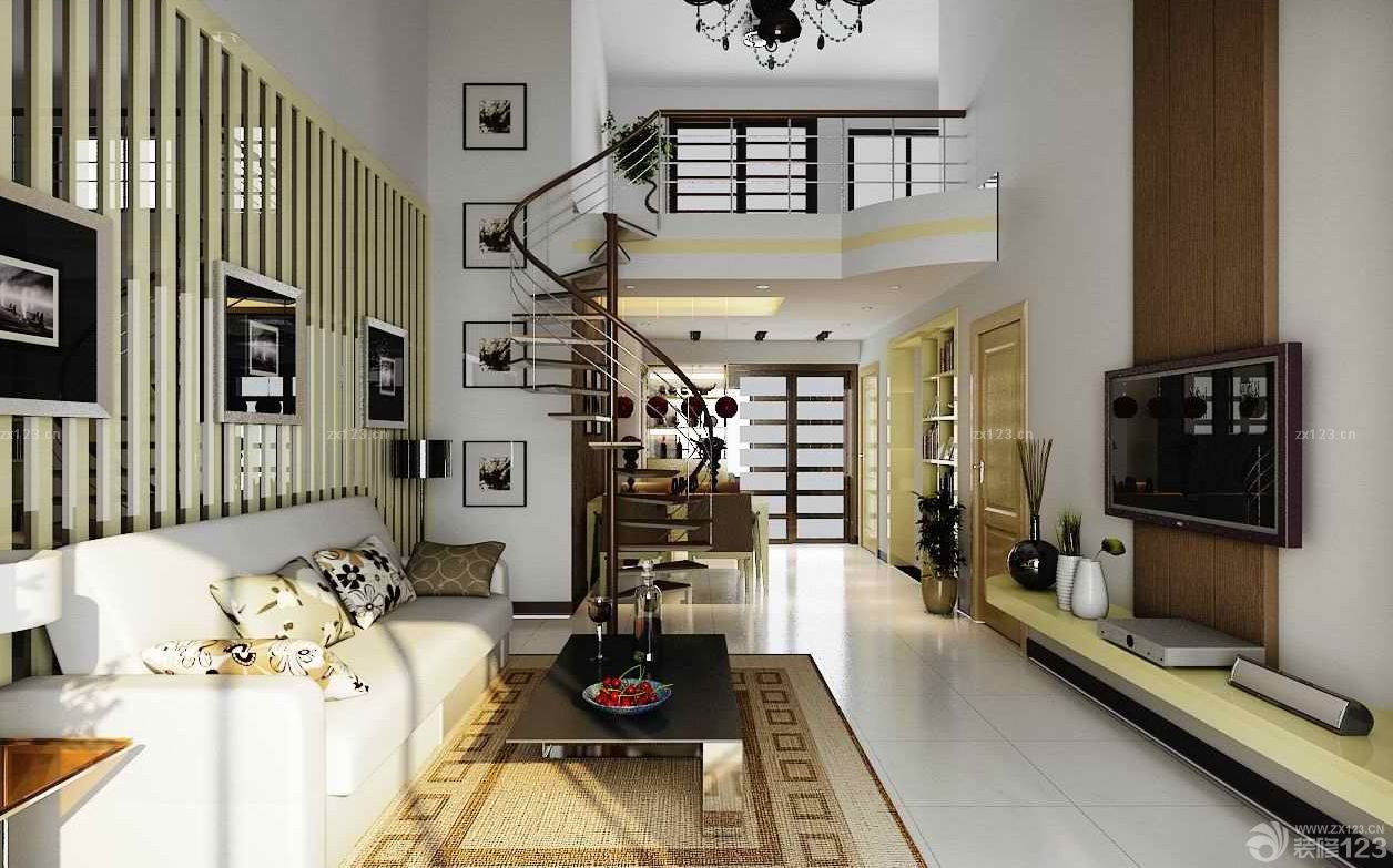 跃层式住宅钢木楼梯装修样板大全