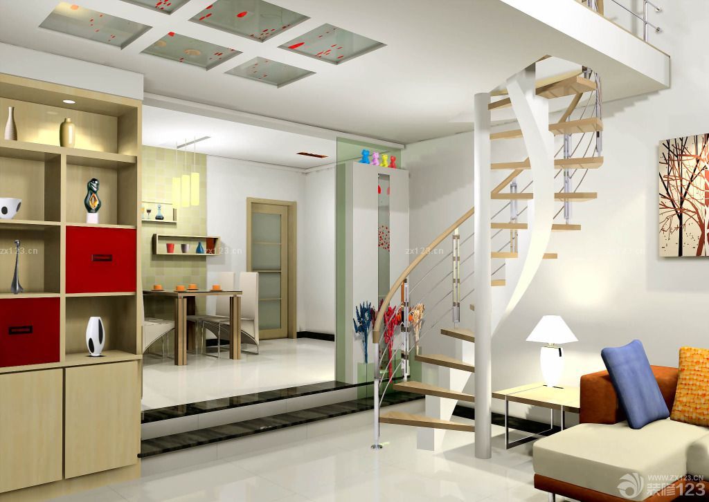 2025复式楼钢木楼梯设计效果图片欣赏